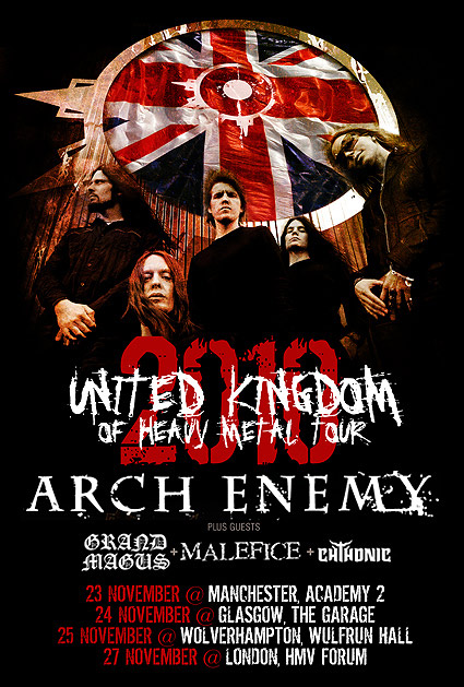 United Kingdom Of Heavy Metal Tour 2010 W. Arch Enemy, Grand Magus, Malefice And Chthonic. Wolverhampton 25/11/2010