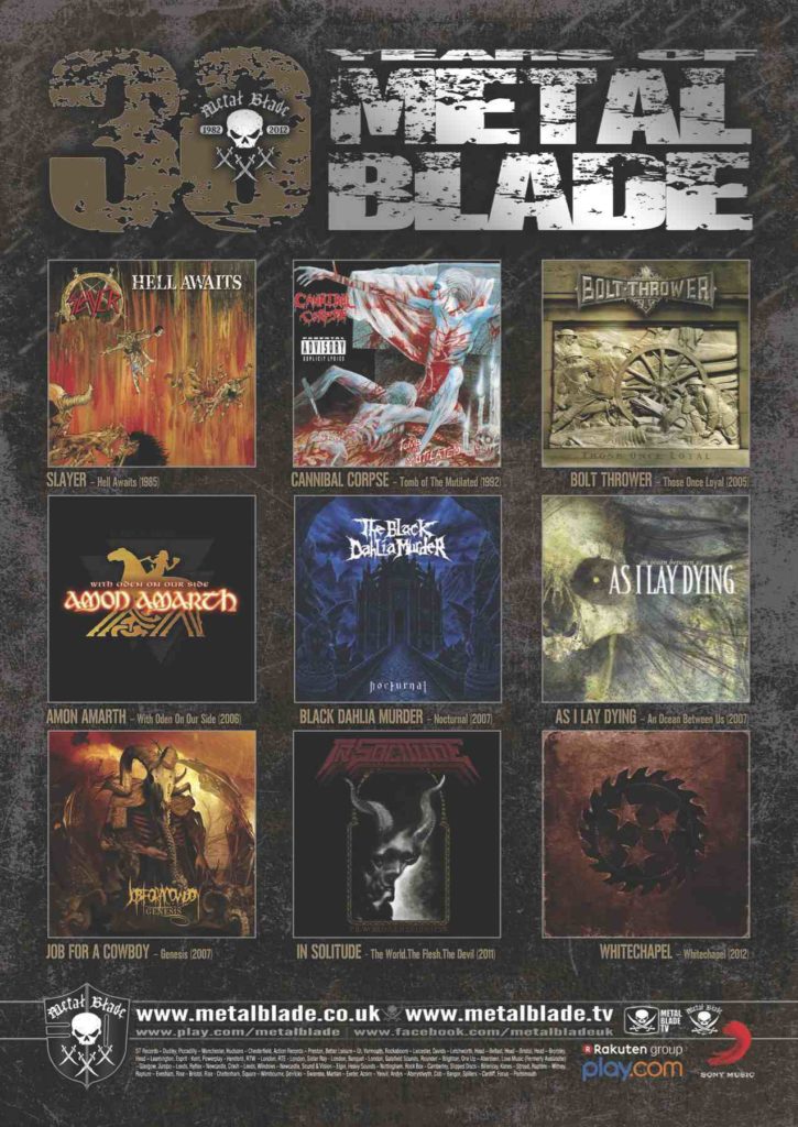 Metal Blade Announce 30th Anniversary Campaign