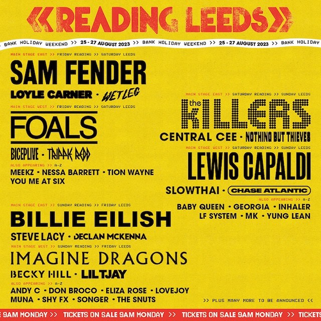 Reading Festival Line Up