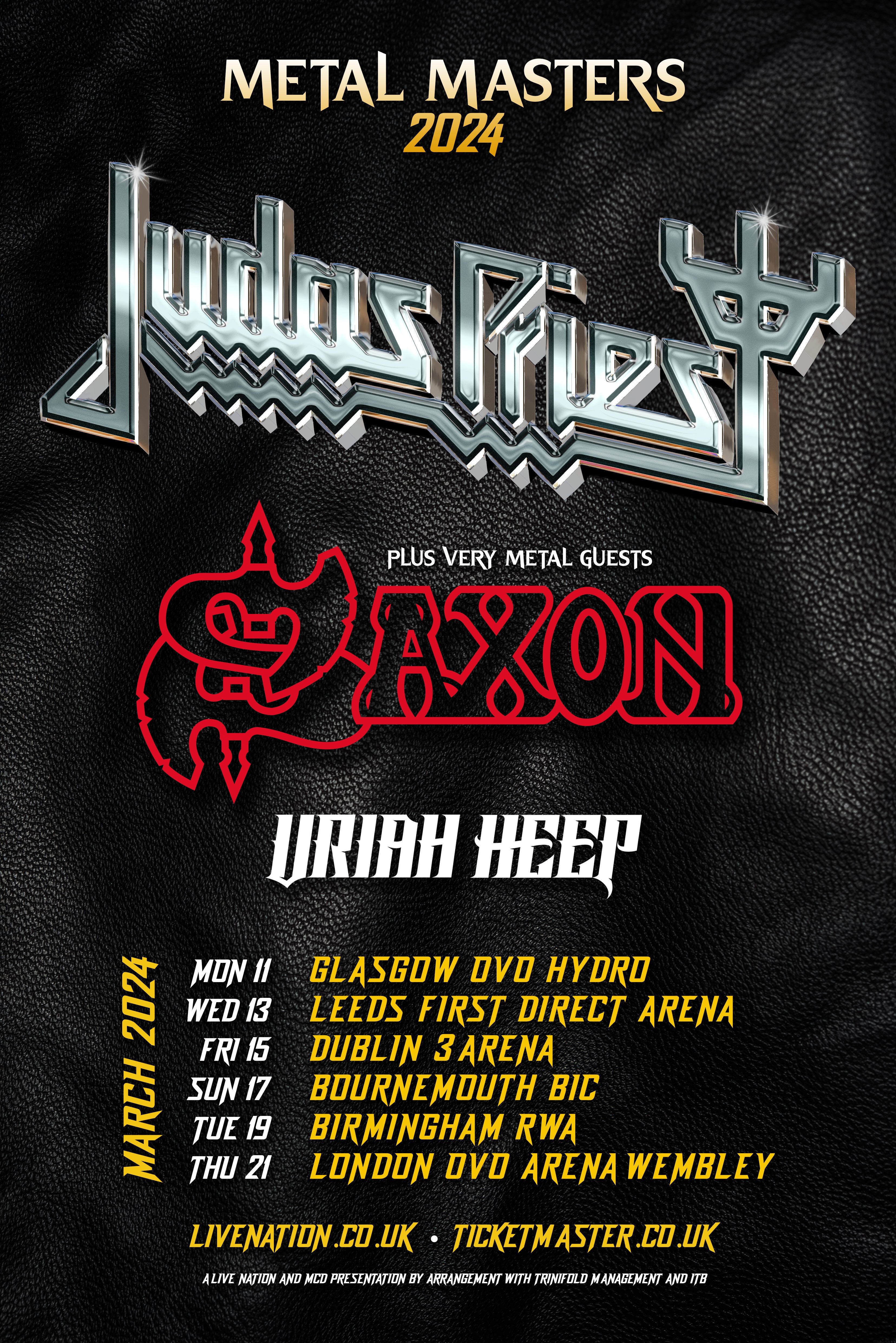 Judas Priest Announce Metal Masters 2024 Tour Dates