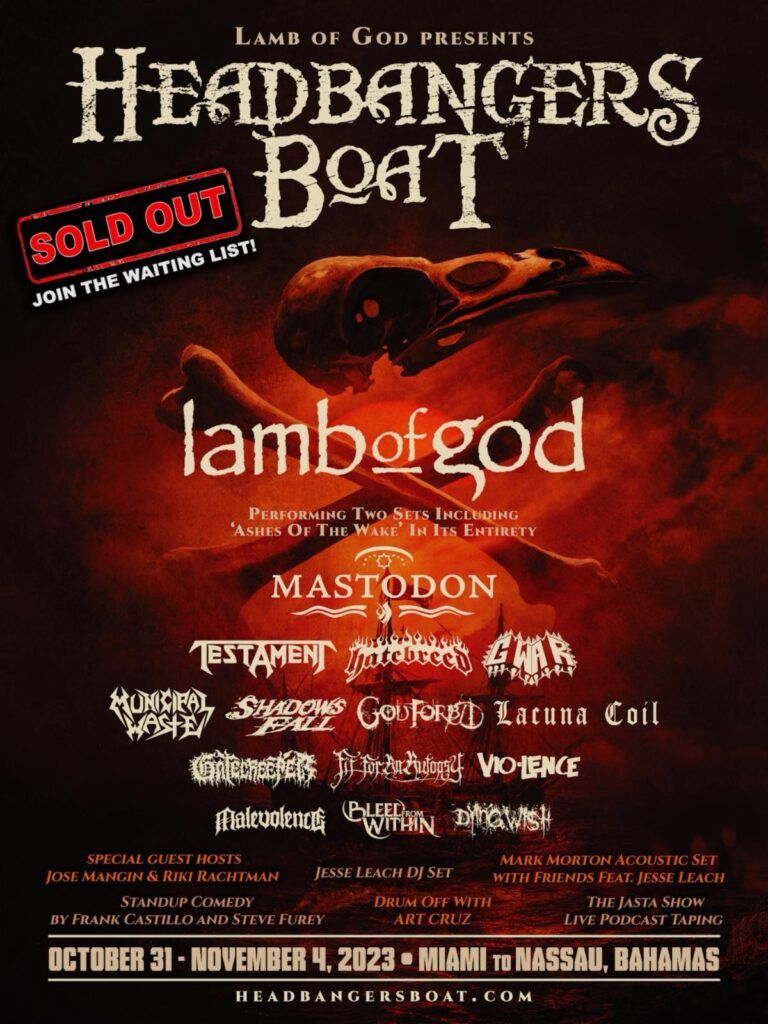 SonicAbuse | Lamb Of God Unleash 'Evidence'; Inaugural 'Headbangers Boat' Cruise Sets Sail Oct 31st